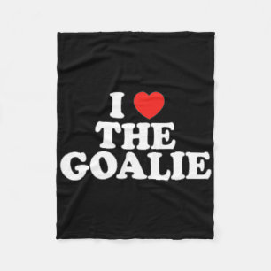 Ik hou van Goalie Heart Sockey Sport Goalie Fleece Deken