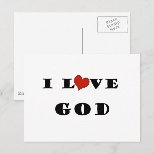 Ik hou van God Briefkaart (Voorkant / Achterkant)
