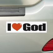 Ik hou van God Bumpersticker (Op auto)