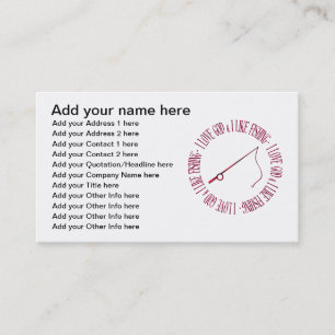 Ik hou van God en ik hou van vissen Visitekaartje