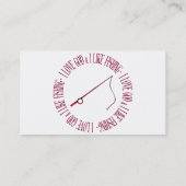 Ik hou van God en ik hou van vissen Visitekaartje (Achterkant)