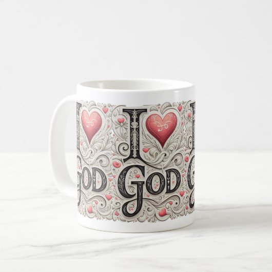 Ik hou van God Koffiemok (Voorkant links)