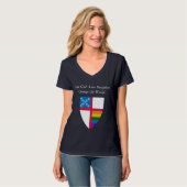 Ik hou van God. Liefde buurman. Episcopale LGBTQ T-shirt (Voorkant volledig)