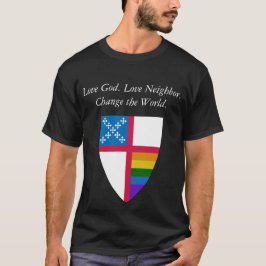 Ik hou van God. Liefde buurman. Episcopale LGBTQ T-shirt