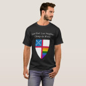 Ik hou van God. Liefde buurman. Episcopale LGBTQ T-shirt (Voorkant volledig)