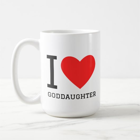 Ik hou van goddochter koffiemok (Links)