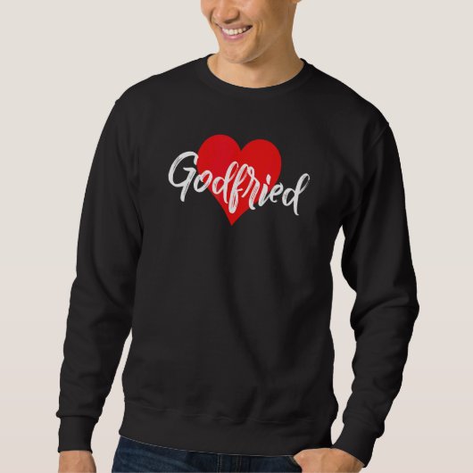 Ik hou van Godfried voornaam liefde Hart Trui (Voorkant)