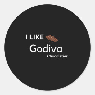 Ik hou van godiva ronde sticker