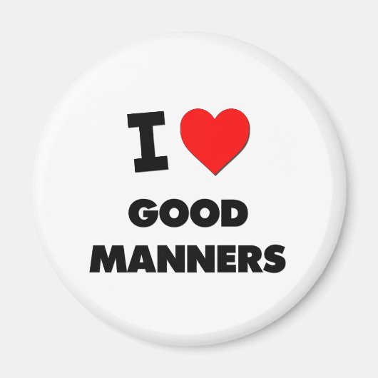 Ik hou van goede manieren magneet (Voorkant)