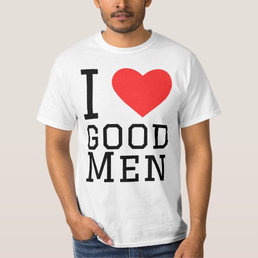 Ik hou van goede mannen t-shirt (Voorkant)