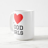 Ik hou van goede meisjes koffiemok (Voorkant links)