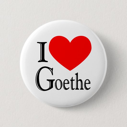 Ik hou van Goethe Ronde Button 5,7 Cm (Voorkant)