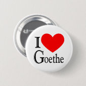 Ik hou van Goethe Ronde Button 5,7 Cm (Voorkant /achterkant)