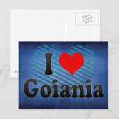 Ik hou van Goiania, Brazilië Briefkaart (Voorkant / Achterkant)