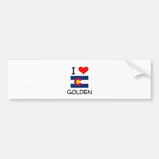 Ik hou van GOLDEN Colorado Bumpersticker (Voorkant)