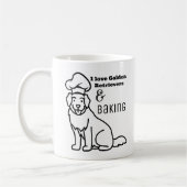 Ik hou van Golden Retrievers en Baking Line Art Koffiemok (Links)