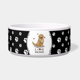 Ik hou van Golden Retrievers Ik hou van Golden Ret Voerbakje