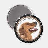 Ik hou van Golden Retrievers Magnet (Voorkant / Achterkant)