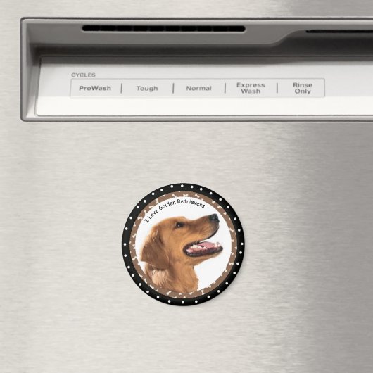 Ik hou van Golden Retrievers Magnet (Insitu (Vaatwasser))