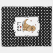 Ik hou van Goldens Ik hou van Golden Retrievers Cu Fleece Deken (Voorkant (Horizontaal))