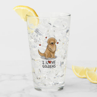 Ik hou van Goldens Ik hou van Golden Retrievers Cu Glas
