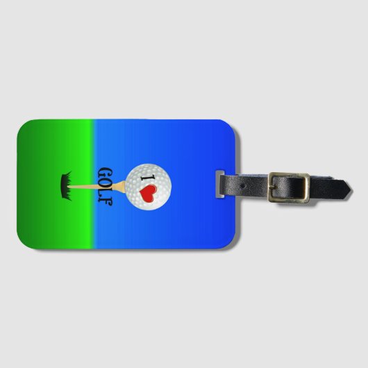 Ik hou van Golf Bagagelabel (Voorkant (horizontaal))