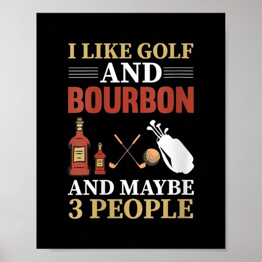 Ik hou van Golf Bourbon en misschien 3 mensen Golf Poster (Voorkant)