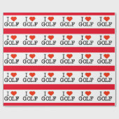 Ik hou van Golf Cadeaupapier (Vlak)