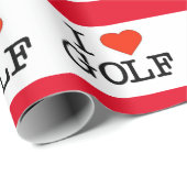 Ik hou van Golf Cadeaupapier (Rol Hoek)