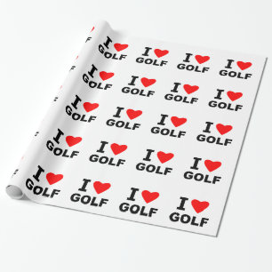 Ik hou van Golf Cadeaupapier