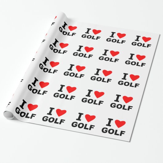 Ik hou van Golf Cadeaupapier (Uitgerold)