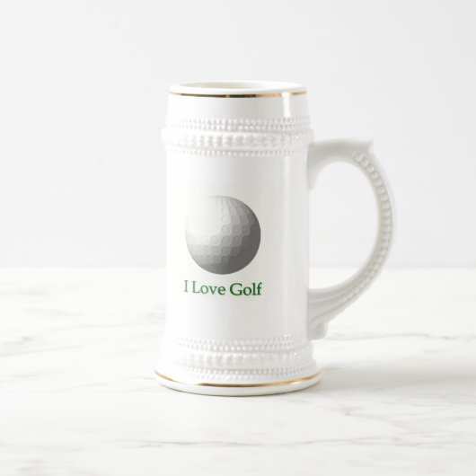 Ik hou van Golf Design Beer Stein Bierpul (Rechts)
