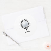 Ik hou van golf en misschien 3 mensen, grappig cad ronde sticker (Envelop)