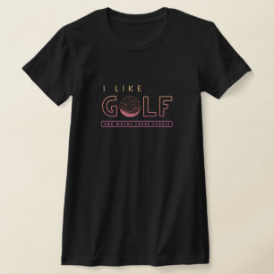 ik hou van golf en misschien drie mensen meerkleur t-shirt