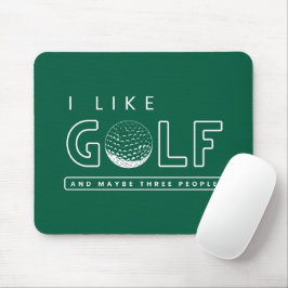 Ik hou van golf en misschien golfen drie mensen le muismat