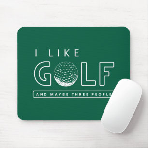 Ik hou van golf en misschien golfen drie mensen le muismat
