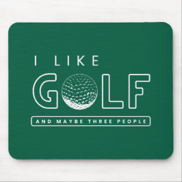 Ik hou van golf en misschien golfen drie mensen le muismat