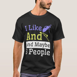 Ik hou van Golf en trombonen en misschien 3 mensen T-shirt