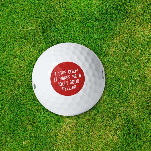 Ik hou van Golf Funny Humor Typografie Golfballen