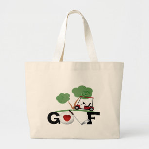 Ik hou van Golf Grote Tote Bag