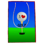 Ik hou van Golf Medium Cadeauzakje (Voorkant)