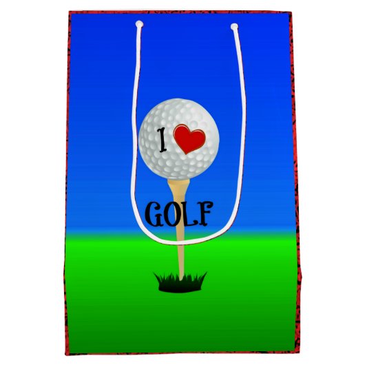 Ik hou van Golf Medium Cadeauzakje (Achterkant)