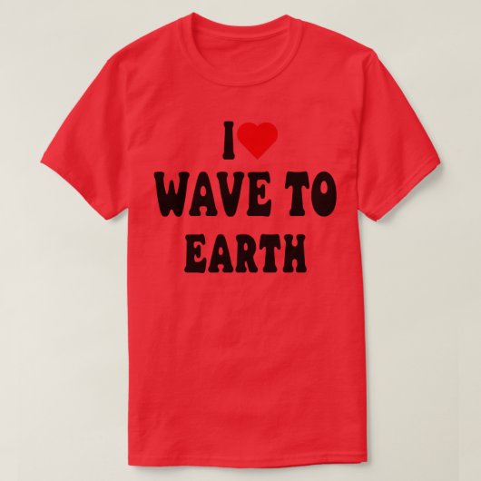 Ik hou van golf naar aarde 2 t-shirt (Design voorkant)