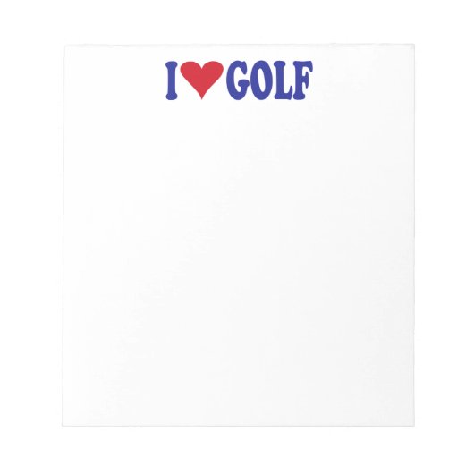 Ik hou van Golf Notitieblok (Voorkant)