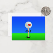 Ik hou van Golf Notitiekaartje (Voorkant / Achterkant in situ)