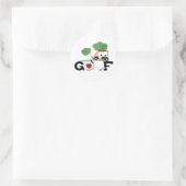 Ik hou van Golf Ronde Sticker (Tas)