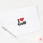 Ik hou van Golf Ronde Sticker (Envelop)