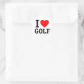 Ik hou van Golf Ronde Sticker (Tas)