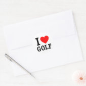 Ik hou van Golf Ronde Sticker (Envelop)
