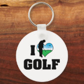 Ik Hou Van Golf Sleutelhanger (Voorkant)